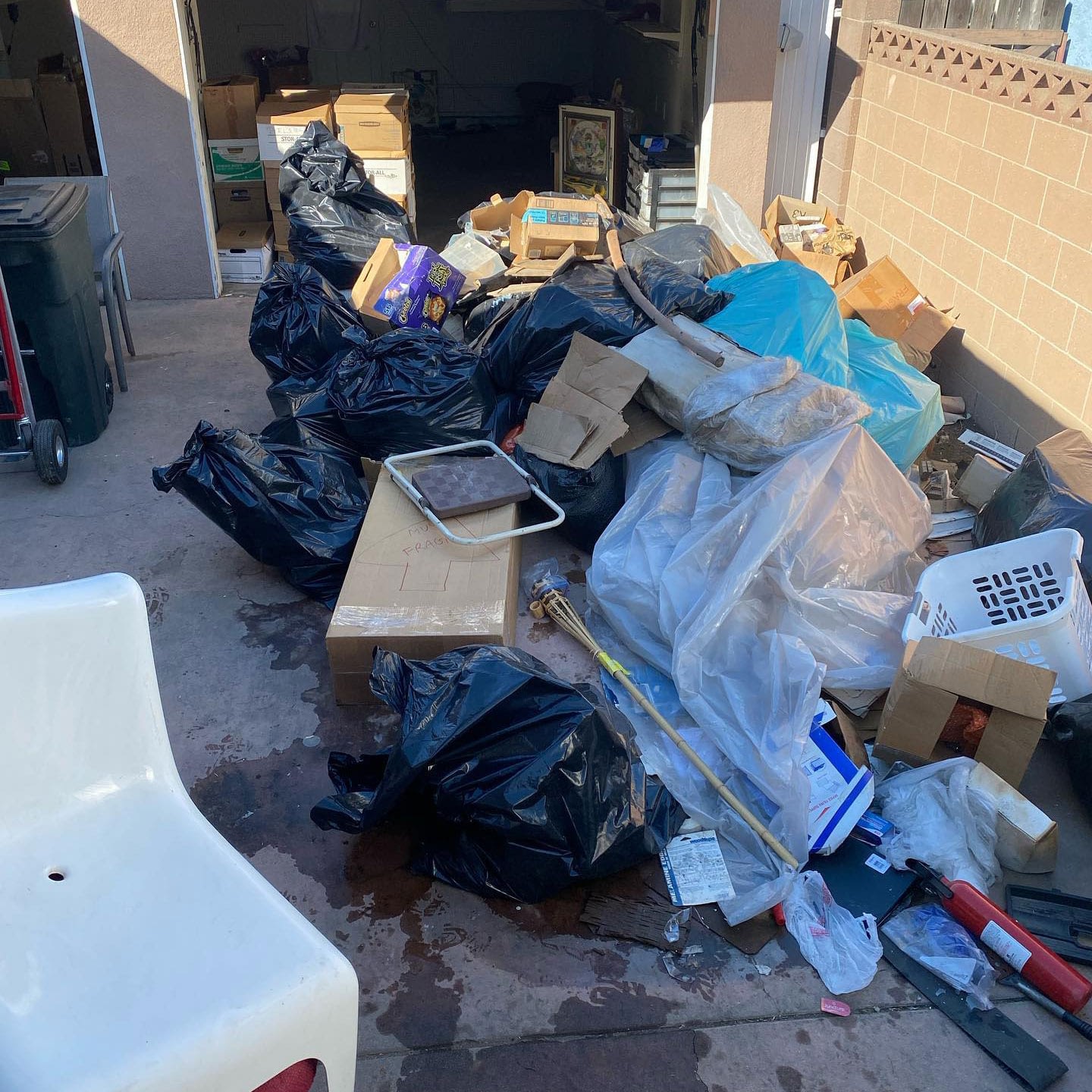 Garage Junk Removal Before and After